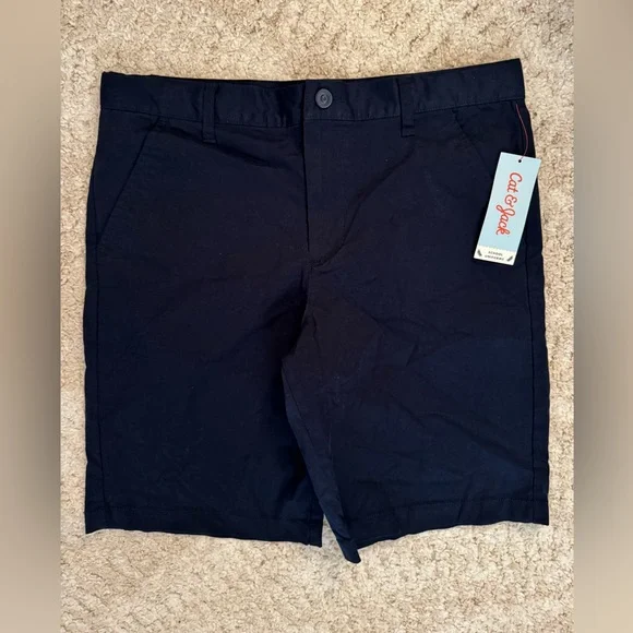Cat & Jack Boys navy uniform style shorts size 16 Husky - NWT - Picture 1 of 3